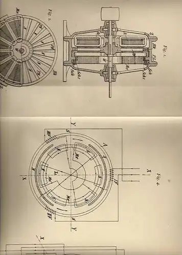 Original Patentschrift - H. Svanda in Wysocan bei Prag , 1905 , Drehstrommaschine , synchron , Motor !!!