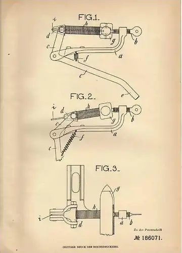 Original Patentschrift - A. Rucicka in Schönbach , 1906 , Spulenpresse , Webstuhl , Weberei  !!!