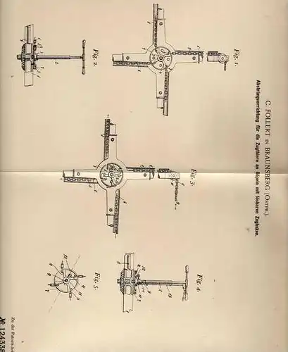 Original Patentschrift - C. Follert in Braunsberg , Ostrpr., 1900 ,Vorrichtung für Unfälle mit Zugtieren , Pferd , Ochse