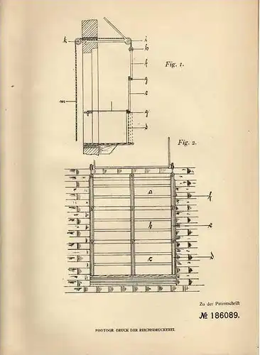 Original Patentschrift - F. Rudloff in Plauen i.V., 1906 , Blumengitter , Blumen !!!