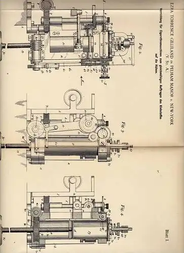 Original Patentschrift - E. Gilliland in Pelham Manor , 1898 , Cigaretten Maschine , Cigarette !!!