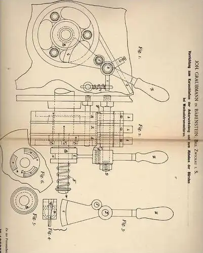 Original Patentschrift - J. Graubmann in Bärenstein , Bez. Zwickau i.S., 1899 , Wechselstrommotor !!!
