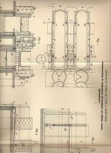 Original Patentschrift - Schleuse , Schiffshebewerft , 1896 , C. Dutton in New York , Werft !!!