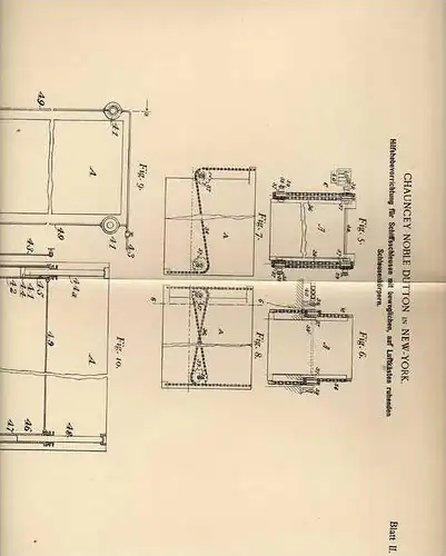 Original Patentschrift - Schleuse , Schiffshebewerft , 1896 , C. Dutton in New York , Werft !!!