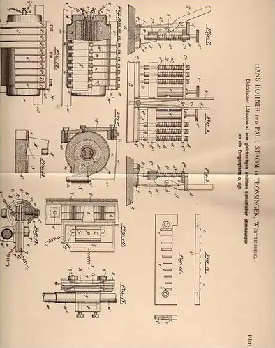 Original Patentschrift - H. Hohner in Trossingen , 1897 , Löthapparat für Musikinstrumente , Stimmzungen  !!!