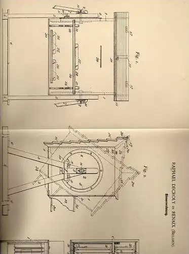 Original Patentschrift - R. Decroly in Renaix , Belgien  , 1900 , Bienenwohnung , Imkerei , Bienen , Imker !!!