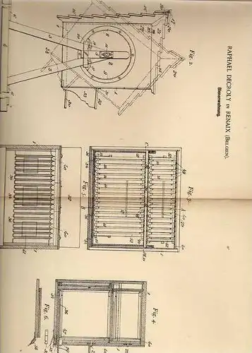 Original Patentschrift - R. Decroly in Renaix , Belgien  , 1900 , Bienenwohnung , Imkerei , Bienen , Imker !!!