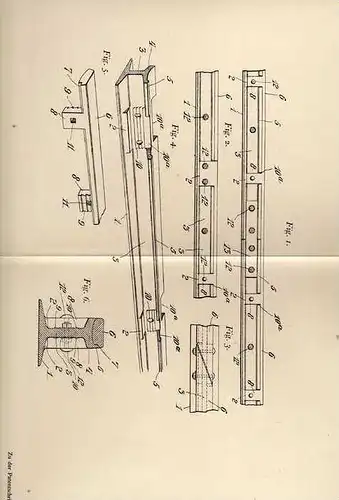 Original Patentschrift - S. Fry in Killarney , Canada , 1905 , Eisenbahn , Schiene , Lokomotive , Gleis !!!