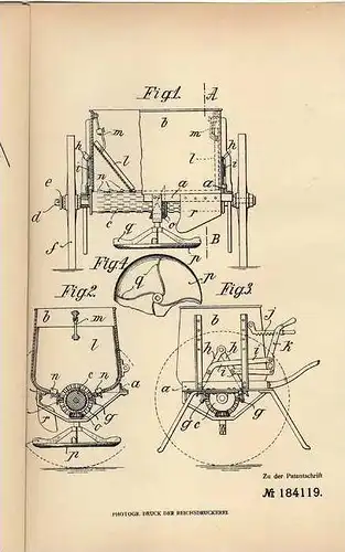 Original Patentschrift - A. Beschorner in Wien , 1905 , Sandstreumaschine , Streudienst , Streumaschine !!!
