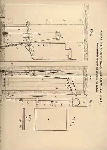 Original Patentschrift - J. Magyar in Wien , 1894 , Verkaufsmaschine für Bücher , Bücherei , Buchhandel !!!