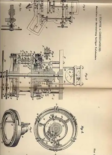 Original Patentschrift - J. Storvik in Christiansund , 1894 , Maschine für Faß - Herstellung , Bierfass , Fässer  !!!