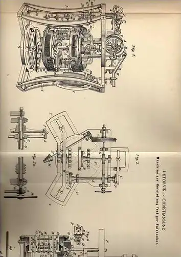 Original Patentschrift - J. Storvik in Christiansund , 1894 , Maschine für Faß - Herstellung , Bierfass , Fässer  !!!