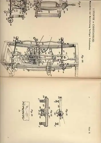 Original Patentschrift - J. Storvik in Christiansund , 1894 , Maschine für Faß - Herstellung , Bierfass , Fässer  !!!