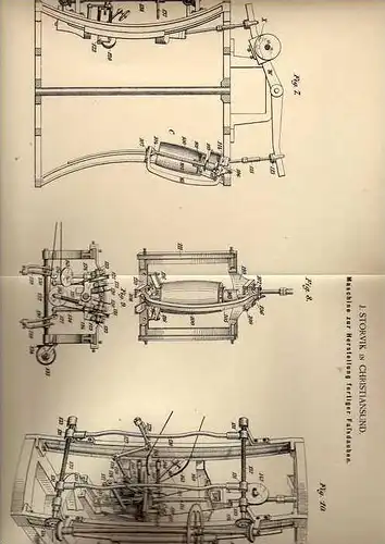 Original Patentschrift - J. Storvik in Christiansund , 1894 , Maschine für Faß - Herstellung , Bierfass , Fässer  !!!