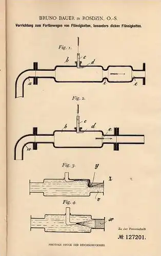 Original Patentschrift - B. Bauer in Rosdzin , 1900 , Apparat für Teer , Flüssigkeiten !!!