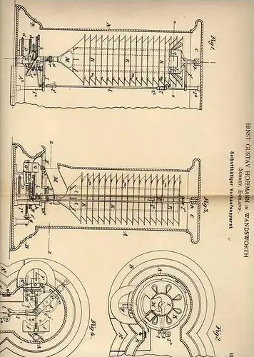 Original Patentschrift - E. Hoffmann in Wandsworth , Surrey , 1887 , Verkaufsapparat , Verkauf , Chocolate , Schokolade