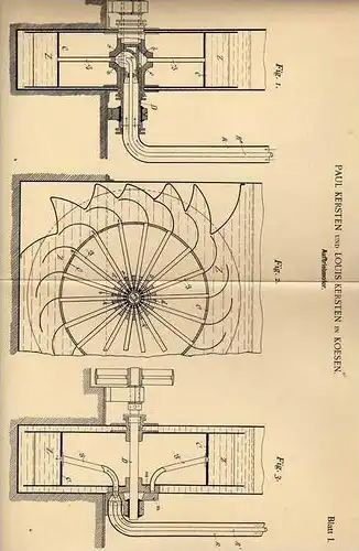 Original Patentschrift - P. Kersten in Koesen , 1899 , Auftriebmotor , Motor !!!