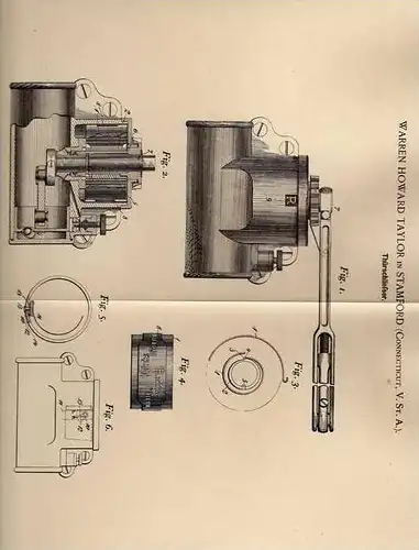 Original Patentschrift - W. Taylor in Stamford , 1900 , Türschließer , Tür !!!