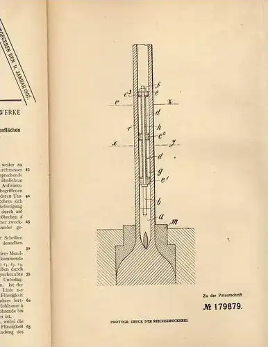 Original Patentschrift - Mannesmann Röhren - Werke in Düsseldorf , 1905 , Schutzschicht für Rohre !!!