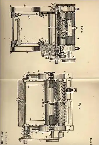 Original Patentschrift - Maschine für Haut und Fell , 1903 , Vaughn Machine Comp. in Peabody !!!