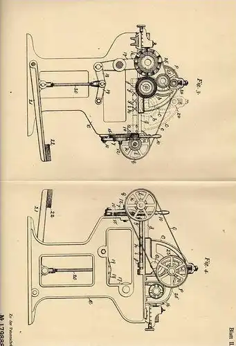 Original Patentschrift - Maschine für Haut und Fell , 1903 , Vaughn Machine Comp. in Peabody !!!