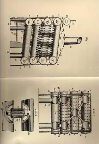 Original Patentschrift - J. Colman in Everett , 1905 , Wasserröhrenkessel !!!