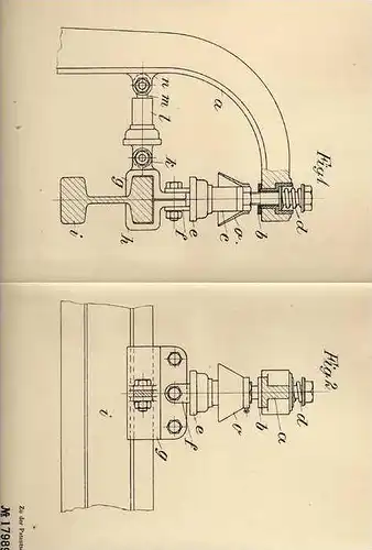 Original Patentschrift - Isolatorenwerke in Pankow - Berlin , 1905 , Isolierte Aufhängung für Strassenbahn , Isolator !!