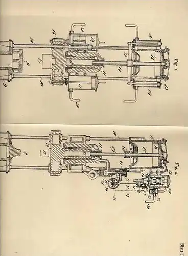 Original Patentschrift - Fa. Borsig in Tegel , 1902 , dampfhydraulische Schmiedepresse , Steuerung , Presse !!!