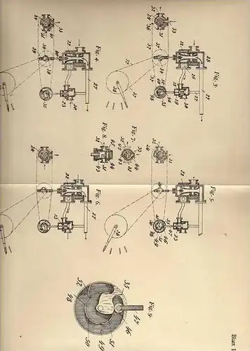 Original Patentschrift - Fa. Borsig in Tegel , 1902 , dampfhydraulische Schmiedepresse , Steuerung , Presse !!!