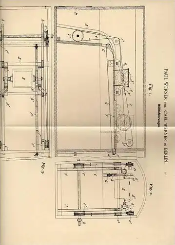Original Patentschrift - P. Werner in Berin , 1898 , Müllabfuhrwagen , Müllauto , Müllabfuhr , Müll !!!