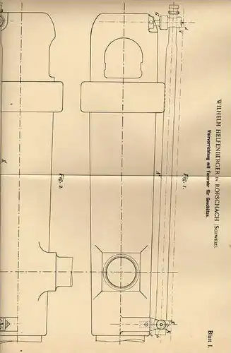 Original Patentschrift - W. Helfenberger in Rorschach , 1898 , Zielfernrohr für Geschütz , Kanone , Fernrohr !!!