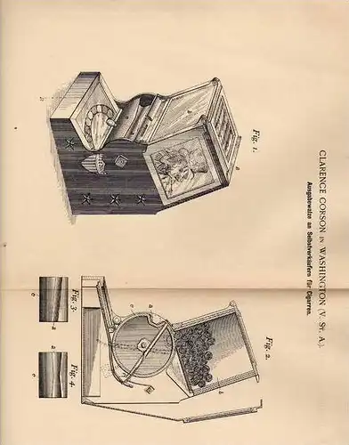 Original Patentschrift - Verkaufsapparat für Cigarren , 1900 , C. Corson in Wahington , USA , Cigarre , Zigarre !!!