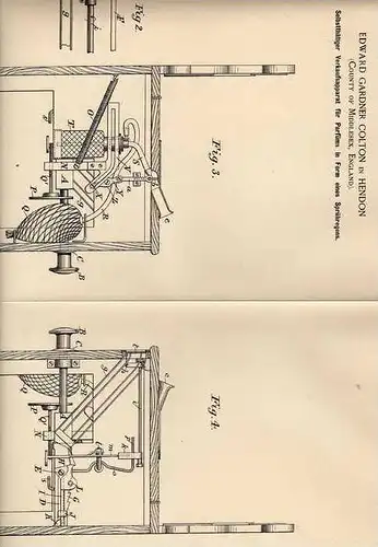 Original Patentschrift - Verkaufsapparat für Parfüm , 1887 , E. Colton in Hendon , England !!!