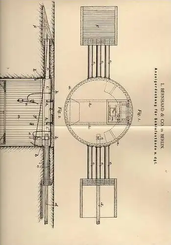 Original Patentschrift - Deckung für Schießstand , 1900, L. Bernhard & Co in Berlin !!!