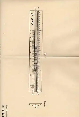 Original Patentschrift - Meßgerät für Bäume , Baumschule , Gärtnerei , 1906 , O. Skavhaugen in Fredrikstad !!!