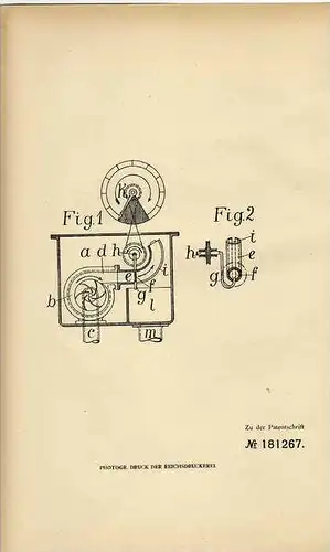 Original Patentschrift - P. Martin in Schwetzingen , Baden 1905, Tachometer , Geschwindigkeitsmesser mit Pumpe , Tacho !