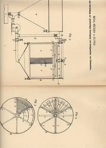 Original Patentschrift - B. Becker in Eupen , 1897 , Edelmetall Bearbeitung , Hüttenwesen !!!