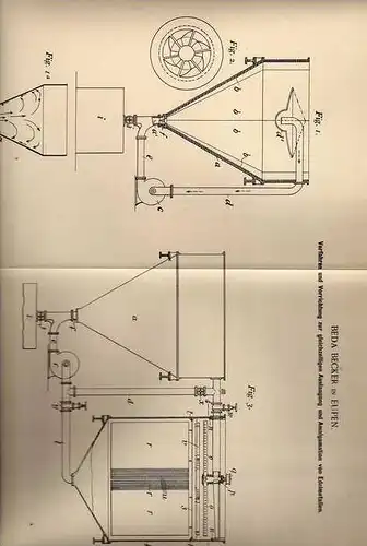 Original Patentschrift - B. Becker in Eupen , 1897 , Edelmetall Bearbeitung , Hüttenwesen !!!