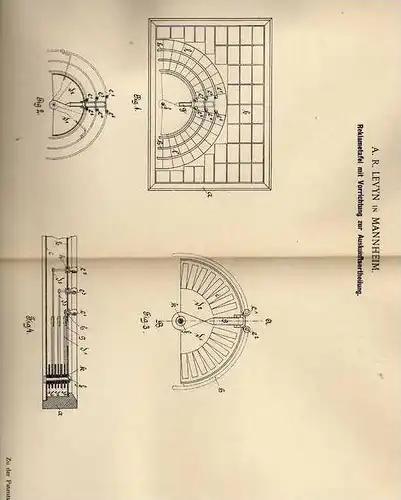 Original Patentschrift - Reklame Anzeigetafel , 1901 , A. Levyn in Mannheim !!!