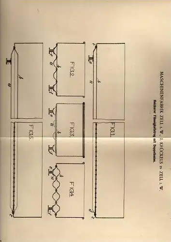 Original Patentschrift - J. Krückels in Zell i. W. , 1901 , Heizbarer Trog !!!
