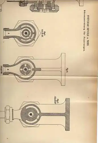 Original Patentschrift - S. Nevole in Wien , 1886 , Heizung , Feuerung  !!!