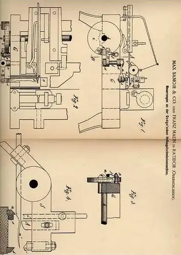 Original Patentschrift - F. Malin in Ratibor / Racibórz , 1886 , Oberschlesien , Hufnagelmaschine , Pferd , Schmied !!!