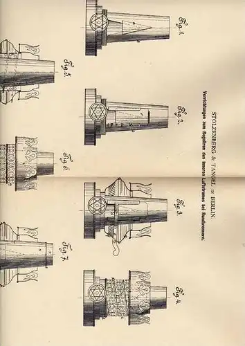 Original Patentschrift - Stolzenberg & Tangel in Berlin , 1882 , Brenner , Lampe , Petroleum !!!