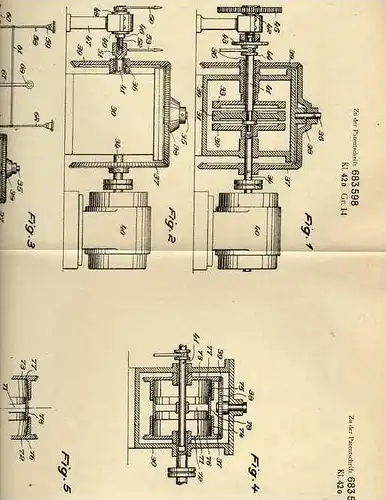 Original Patentschrift - Steuereinrichtung , 1937 , O. Schlichting in Berlin - Steglitz !!!