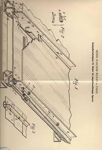 Original Patentschrift - H. Murat in Paris , Dachplatten , Dachdecker , Dach , 1899 !!!