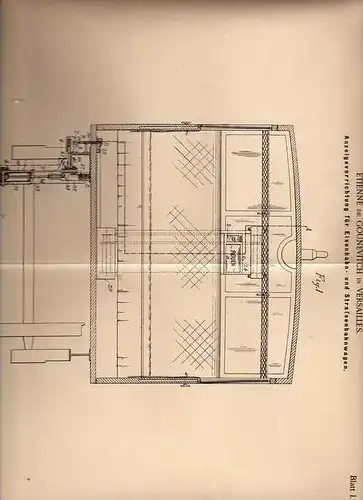 Original Patentschrift - E. de Gounevitch dans Versailles , 1901 ,Train, tram, appareils !!!