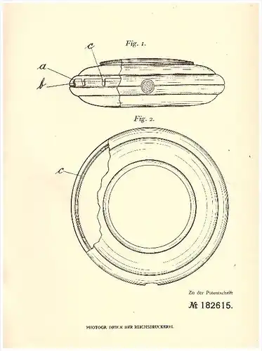 Original Patent - Ernst Otto in Ruhla i. Th., 1906 , Taschenuhr - Schutzgehäuse , Uhrmacher , Uhren , Uhr !!!