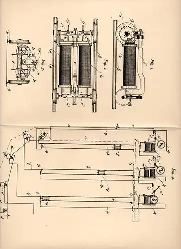 Original Patentschrift - O. Glaser in Böhlitz - Ehrenberg , 1906 , Elektromechanisches Rennspiel , Rennbahn , Autorennen