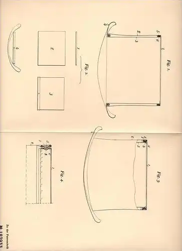 Original Patentschrift - Jules Cloché in St. Jean d´Angely , 1904 , zerlegbarer Hut !!!