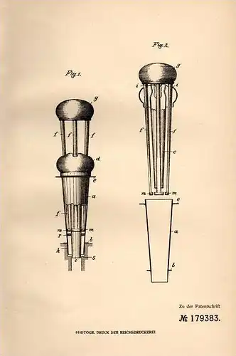 Original Patentschrift - R. Veeck in Algenrodt b. Idar , 1905 , Werkzeug für flache Ringe , Kork !!!